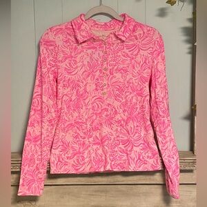 Lilly Pulitzer EUC Long Sleeve Pink/White. SMALL. EEUC